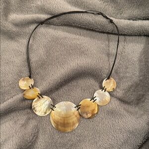 Adjustable Gold Shell Necklace